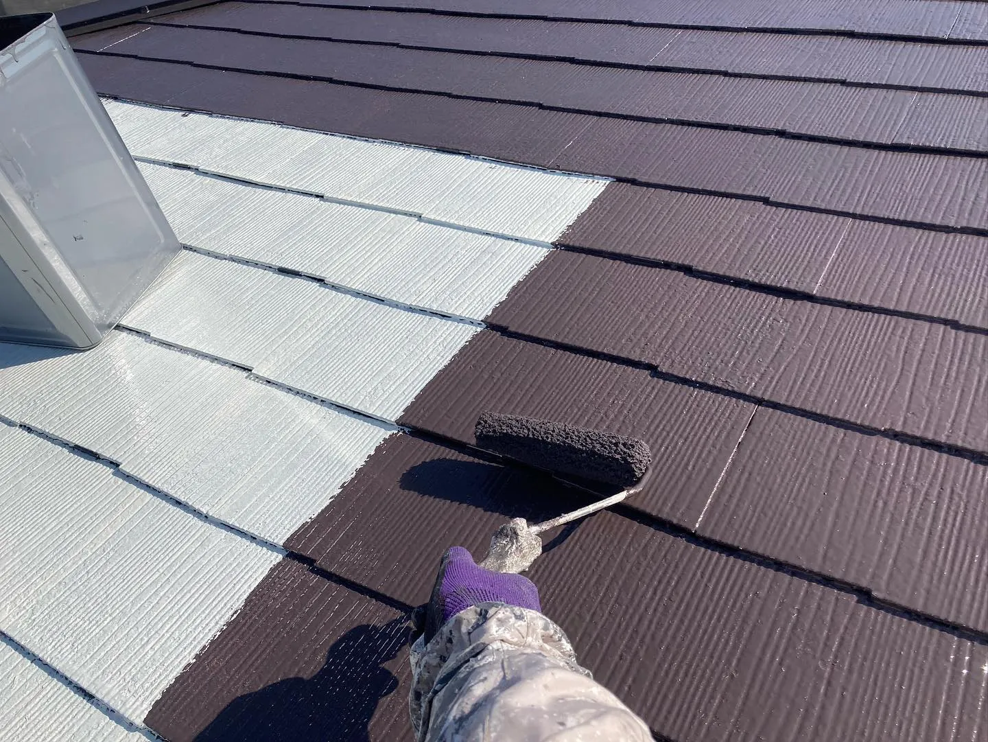 屋根塗装・上塗り(2回塗り)